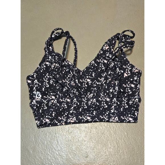 BuffBunny Collection Terrazzo Rosa V-Neck Sports Bra Women's‎ Size XS - Picture 2 of 3